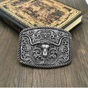 New beautiful longhorn steer western belt buckle approximately 3.5 inches wide